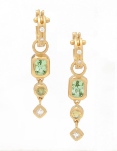 Three Tiered Drops with Tsavorite Garnets