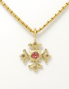 Peach Spinel Maltese Cross